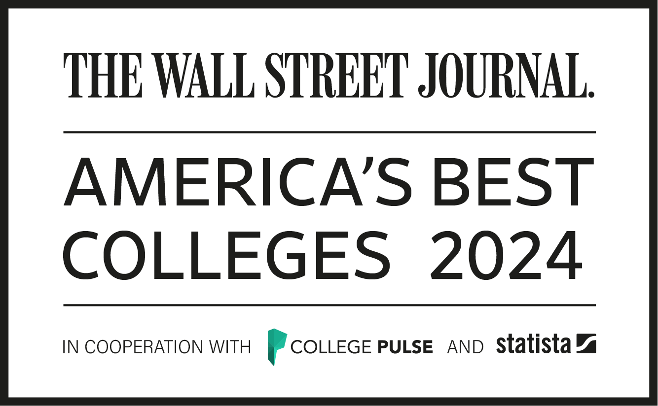 Logo White Best Colleges 2024 America WSJ 